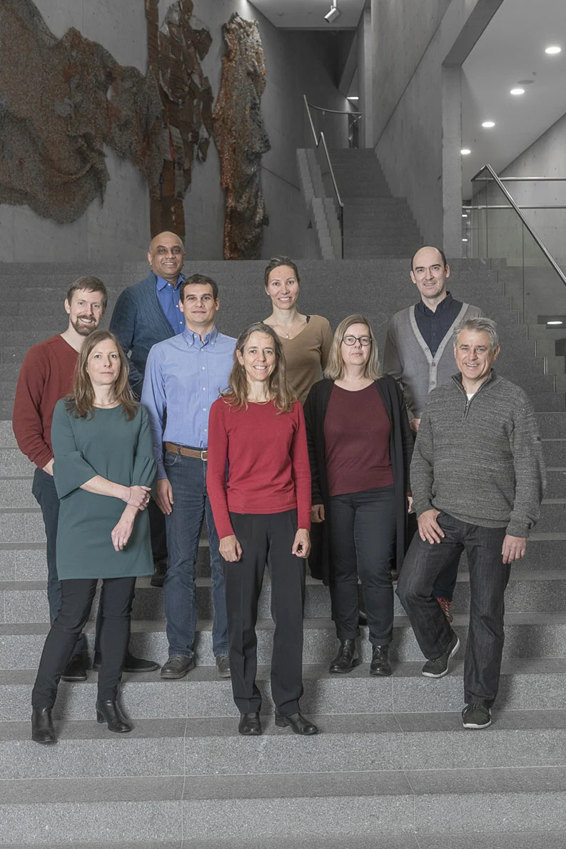 Scientists from Novartis and the FMI who are working with the cryo-EM microscope: (from left to right) Andreas Schein, Christel Genoud, Srinivas Honnappa, Sandra Jacob, Celine B, Nico Thomae and Chris Wiesmann. Scientists from Novartis and the FMI who are working with the cryo-EM microscope: (from left to right) Andreas Schein, Christel Genoud, Srinivas Honnappa, Sandra Jacob, Celine B, Nico Thomae and Chris Wiesmann